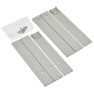 9.8-ft Aluminum Channel System with Cover and End Caps for LED Strip Installations - Mud-In Recessed Toe-Kick