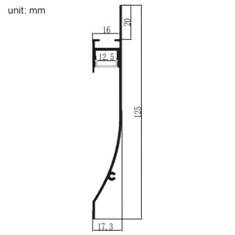 9.8-ft Aluminum Channel System with Cover and End Caps for LED Strip Installations - Mud-In Recessed Toe-Kick