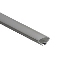 8-ft Aluminum Channel System with Cover, End Caps, and Mounting Clips, for LED Strip Installations, Angled V-Shape