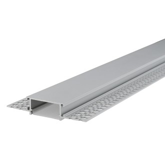 10-ft Aluminum Channel System with Cover and End Caps for LED Strip Installations - Mud-In Recessed U-Shape Medium