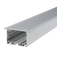 10-ft Aluminum System with Cove Channel r and End Caps for LED Strip Installations - Recessed U-Shape Wide