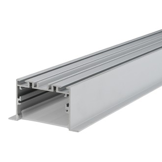 10-ft Aluminum Channel System with Cover and End Caps for LED Strip Installations - Recessed U-Shape Wide