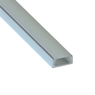 8-ft Aluminum Channel System with Cover, End Caps, and Mounting Clips, for LED Strip Installations, Standard U-Shape