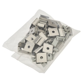 Aluminum Channel System with Flat Cover, End Caps, and Mounting Clips for LED Strip Installations, U-Shape, Pack of 10x 118" Segments