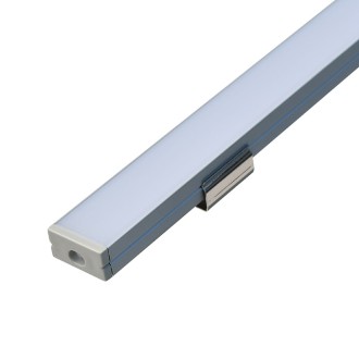Aluminum Channel System with Flat Cover, End Caps, and Mounting Clips for LED Strip Installations, U-Shape, Pack of 10x 118" Segments