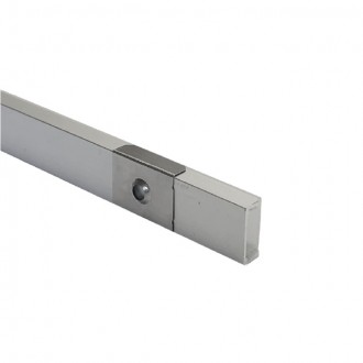 8-ft Aluminum Channel System with Cover, End Caps, and Mounting Clips, for LED Strip Installations, Standard U-Shape