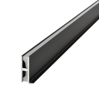 Ultra Slim Low Profile Aluminum Channel System for Shelves, Up/Down Backlight Illumination, Pack of 5x 1m Segments