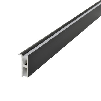 Ultra Slim Low Profile Aluminum Channel System for Shelves, Up/Down Backlight Illumination, Pack of 5x 1m Segments