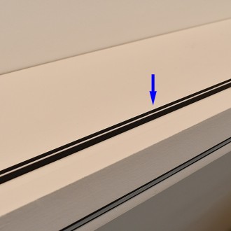 Ultra Slim Low Profile Aluminum Channel System for Shelves, Slim Angled Recessed, Pack of 5x 1m Segments