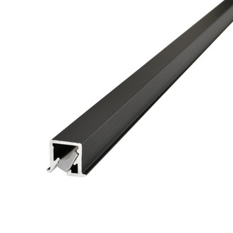 Ultra Slim Low Profile Aluminum Channel System for Shelves, Slim Angled Recessed, Pack of 5x 1m Segments