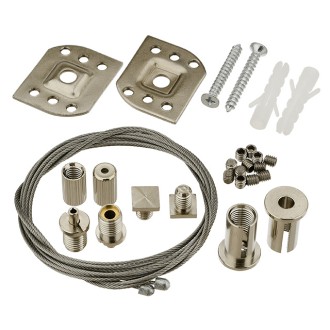 Hanging Kit for Aluminum Channel System with Cover and End Caps for Surface-Mount or Suspended LED Strip Installations, Side-Bending U-Shape, Pack of 4x 91" Segments Hanging Kit for Aluminum Channel System with Cover and End Caps for Surface-Mount or Suspended LED Strip Installations, Side-Bending U-Shape, Pack of 4x 91" Segments