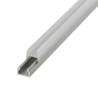 Aluminum Channel System with Cover for LED Strip Installations, 7.6-8.9mm Glass Shelf Edge-Lighting, Pack of 5x 1m Segments