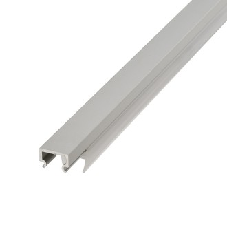 Aluminum Channel System with Cover for LED Strip Installations, 7.6-8.9mm Glass Shelf Edge-Lighting, Pack of 5x 1m Segments
