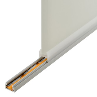 Aluminum Channel System with Cover for LED Strip Installations, 7.6-8.9mm Glass Shelf Edge-Lighting, Pack of 5x 1m Segments