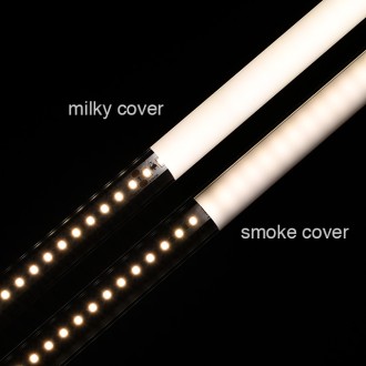 Black Anodized Aluminum Channel System with Dark and Milky Covers, End Caps, and Mounting Clips for LED Strip Installations, Angled V-Shape, Pack of 10x 78" Segments