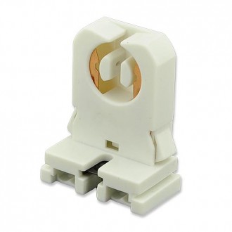 Non-Shunted T8 Lamp holder tombstone for LED fluorescent tube replacements