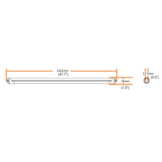 4-ft 18W Type A+B ETL-Listed T8 Linear LED Tube Light Bulb with Hybrid Technology, Direct LIne Voltage and Electronic Ballast Compatible, Daylight 5000K (1-Pack)