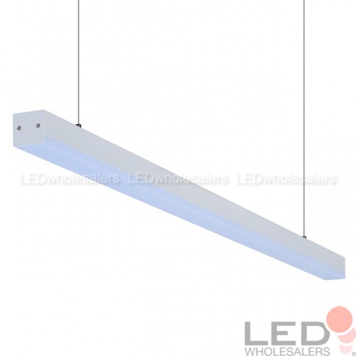4-ft Linear Aluminum LED Utility Light 24W Suspended or Surface Mounted | LEDwholesalers