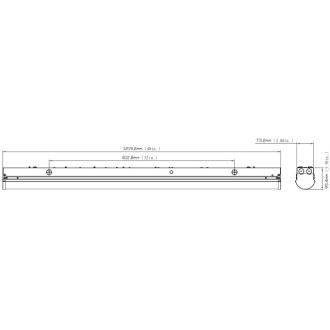 4-ft 40-Watt LED Surface-Mount or Suspended Dimmable Shop Light Fixture UL & DLC Premium-Listed, White 5000K