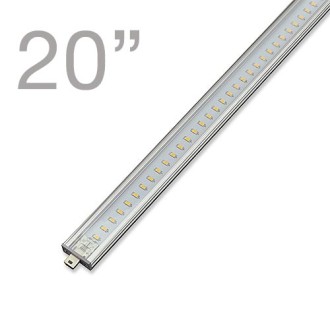 RS03 Linkable Low Profile Aluminum LED Rigid Strip for Display Case and Under Cabinet Lighting, 20-in