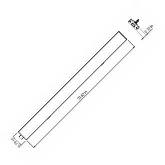 RS03 Linkable Low Profile Aluminum LED Rigid Strip for Display Case and Under Cabinet Lighting, 24-in