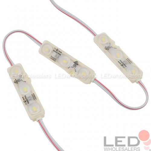 100 Waterproof 3xSMD5630 LED Modules in 6000K (2 Strings of 50 Modules Each), 12V, UL-Listed | LEDwholesalers