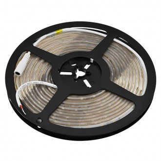 12V 24W UL 16.4-ft IP65 Water-Resistant Flexible Ribbon LED Strip Light with 300xSMD2835 in Silicone Sleeve