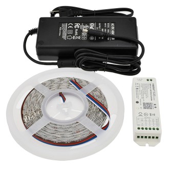 24V High-Output 16.4-ft RGBW Color-Changing + White Flexible LED Ribbon Strip Light with 600xSMD3527