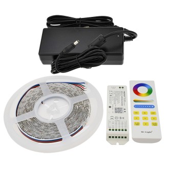 24V High-Output 16.4-ft RGBW Color-Changing + White Flexible LED Ribbon Strip Light with 600xSMD3527