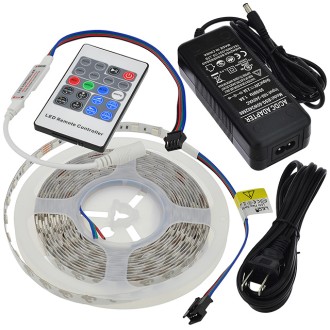 24V 48W High-Output 16.4-ft RGB Color-Changing Flexible LED Ribbon Strip Light with 300xSMD5050 and 4-Pin Connector