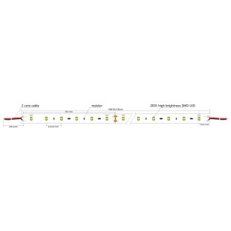 24V 96W UL High-Density High-Output 90-CRI 32.8-ft Flexible Ribbon LED Strip Light with 1200xSMD2835