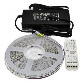 24V High-Output 32.8-ft RGB Color-Changing Flexible LED Ribbon Strip Light with 600xSMD5050