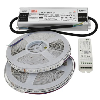 24V High-Output 32.8-ft RGB Color-Changing Flexible LED Ribbon Strip Light with 600xSMD5050