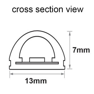 24V High-Output High-CRI Ultra-Dense 16.4-ft 13x7mm IP67 Water-Resistant Flexible LED Neon Strip Light with 1050xSMD2835