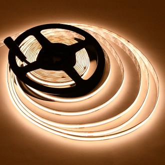 24V 75W COB High-Output 90-CRI 16.4-ft Flexible Ribbon 2400-LED Strip Light with Dot-Free Uniform Glow