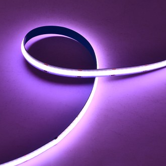 24V 70W 16.4-ft Color-Changing RGB COB Flexible Ribbon LED Light Strip with Dot-Free Uniform Glow