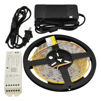 24V 45W 90-CRI COB 2700-6500K CCT Color-Temperature-Adjustable 16.4-ft Flexible LED Ribbon 3040-LED Strip Light with Dot-Free Uniform Glow