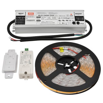 24V 90W COB High-Output Constant Current 90-CRI 32.8-ft Flexible Ribbon 4800-LED Strip Light with Dot-Free Uniform Glow