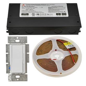 24V 65W 90-CRI 16.4-ft Cut-Anywhere COB Flexible Ribbon 2640-LED Strip Light with Dot-Free Uniform Glow