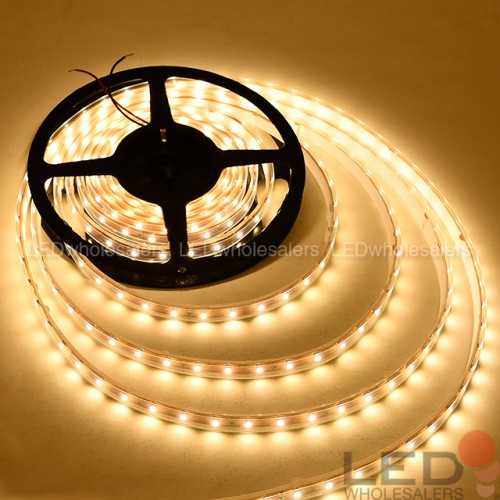 24V UL 16.4-ft Water-Resistant Flexible Ribbon LED Strip Light with 300xSMD2835 