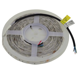 24V UL 16.4-ft Water-Resistant RGB Color-Changing Flexible Ribbon LED Strip Light with 150xSMD5050 in Silicone Gel