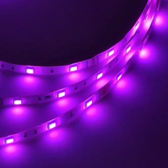 24V UL 16.4-ft Water-Resistant RGB Color-Changing Flexible Ribbon LED Strip Light with 150xSMD5050 in Silicone Gel