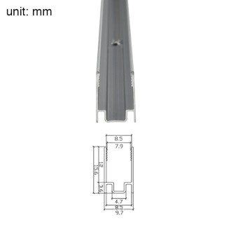 Aluminum Channel System for 8x16mm Flexible Silicone LED Neon Strip Installations, Pack of 5x 1m Segments