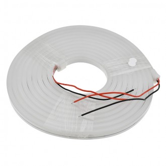 24V 16.4-ft 8x16mm IP65 Water-Resistant Flexible Silicone LED Neon Strip Light with 600xSMD2835, Warm-White 3000K