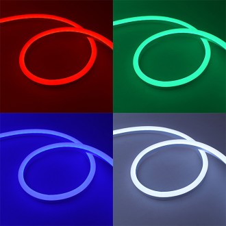 24V 65-ft 15x25mm IP65 Water-Resistant RGB Color-Changing Flexible LED Neon Strip Light with 1200xSMD5050