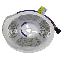 12V 16.4ft RGB Color-Changing Flexible LED Ribbon Strip Light with 150xSMD5050 in White PCB