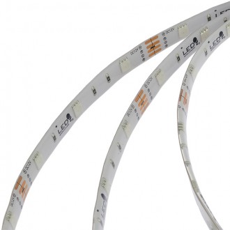 12V 16.4-ft Water-Resistant RGB Color-Changing Flexible Ribbon LED Strip Light with 150xSMD5050 in Silicone Gel