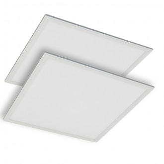 2x2-ft 45-Watt Edge-Lit Glare-Free LED Panel Light with 0-10V Dimming, ETL and DLC Listed, Daylight 5000K (2-Pack)