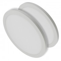 12" 24W LED Dimmable Surface-Mount Slim Profile Round Ceiling Light Panel ETL-Listed (2-Pack)