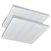 2x2-ft 25W/35W LED Power and CCT-Adjustable Glare-Free Ultra-Slim Troffer Ceiling Light Fixture with 0-10V Dimming, ETL & DLC-Listed, 3000K/4000K/5000K